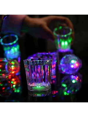 LED Işıklı Eğlence Bardakları - 3 Modlu Renk Değiştiren Bardak 12 Adet