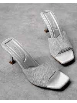 Luart Platin Simli Topuklu Terlik