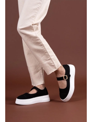 Lunni Siyah Keten Spor Ayakkabı