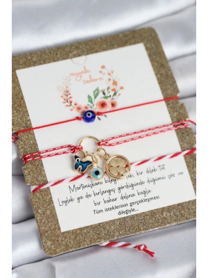 Marteniçka Bileklik 3lü Kelebek ve Yonca Model