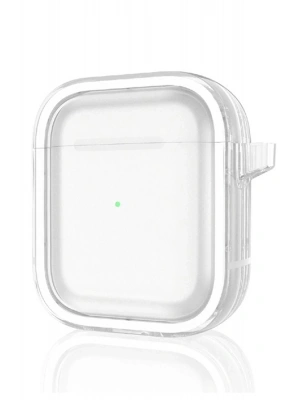 Movenchy Airpods 4 (4.nesil) Shiny Şeffaf Kılıf - Beyaz