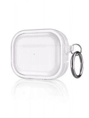 Movenchy Airpods Pro 2 (2.nesil) Shiny Şeffaf Kılıf - Beyaz