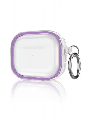 Movenchy Airpods Pro 2 (2.nesil) Shiny Şeffaf Kılıf - Mor