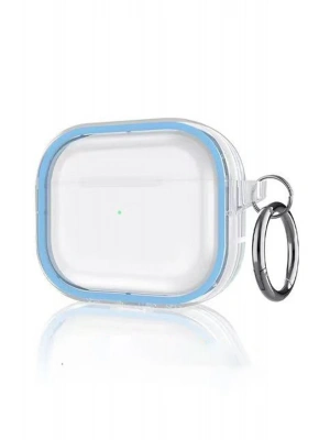 Movenchy Airpods Pro 2 (2.nesil) Shiny Şeffaf Kılıf - Sierra Blue