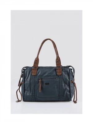 Muert Mavi Cilt Omuz Askılı El Çantası