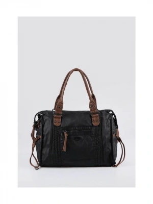 Muert Siyah Cilt Omuz Askılı El Çantası