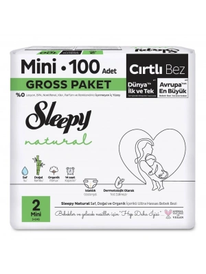 Natural Bebek Bezi Gross Paket 2 Beden 3-6 Kg 100 Adet