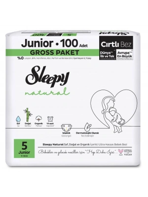 Natural Bebek Bezi Gross Paket 5 Beden 11-18 Kg 100 Adet