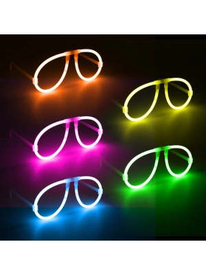 Neon Glow Fosfor Gözlük – Festival & Parti (12'li Set)