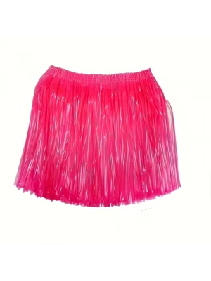 Neon Pembe Hawaii Parti Eteği 40 cm