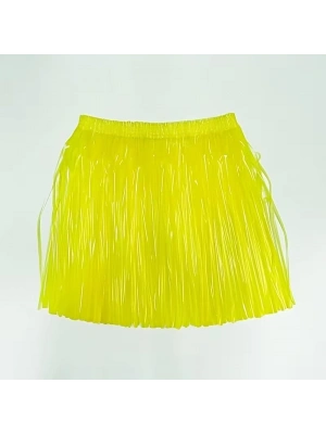 Neon Sarı Hawaii Parti Eteği 40 cm