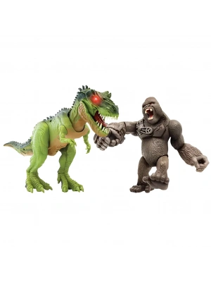 NessiWorld Clash Gorilla vs T-rex Sesli Işıklı Oyun Seti
