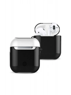 Newface Airpods 2 (2.nesil) 3in1 Kılıf - Siyah-Beyaz