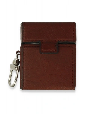 Newface Airpods 2 (2.nesil) Deri Kılıf - Bordo