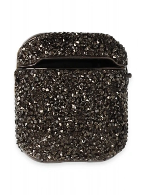 Newface Airpods 2 (2.nesil) Mira Taşlı Kılıf - Siyah