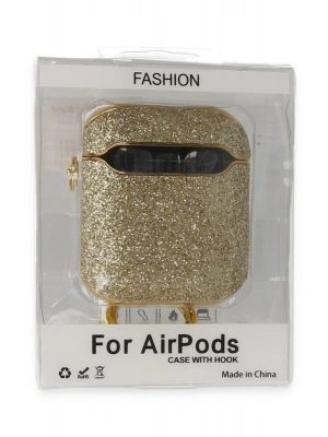 Newface Airpods 2 (2.nesil) Spell Simli Kılıf - Gold
