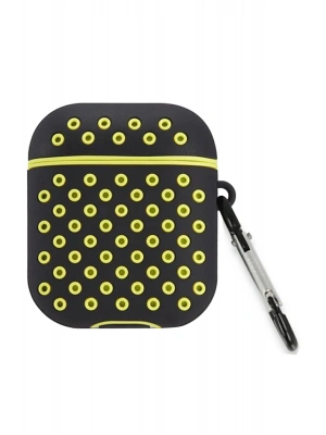 Newface Airpods 2 (2.nesil) Spor Delikli Kılıf - Siyah-Sarı