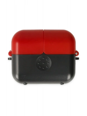 Newface Airpods 3 (3.nesil) Basmalı Kılıf - Siyah-Kırmızı