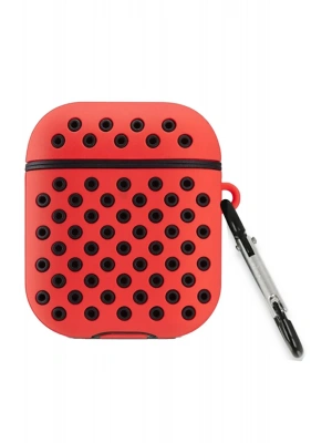 Newface Airpods 3 (3.nesil) Spor Delikli Kılıf - Kırmızı-Siyah