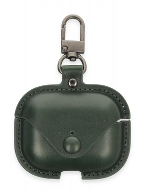 Newface Airpods Pro 2 (2.nesil) Çanta Deri Kılıf - Haki Yeşil