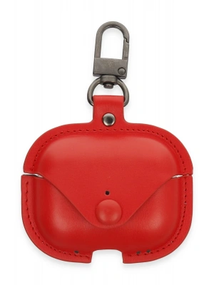 Newface Airpods Pro 2 (2.nesil) Çanta Deri Kılıf - Kırmızı