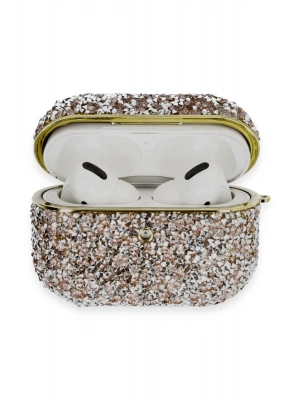 Newface Airpods Pro 2 (2.nesil) Luz Taşlı Kılıf - Pembe