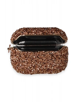 Newface Airpods Pro 2 (2.nesil) Mira Taşlı Kılıf - Rose Gold