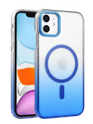 Newface Apple iPhone 11 Glossy Magsafe Kapak - Mavi