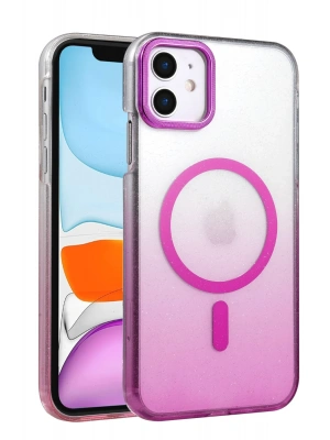 Newface Apple iPhone 11 Glossy Magsafe Kapak - Mor