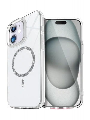 Newface Apple iPhone 11 Live Diamond Magsafe Kapak - Şeffaf