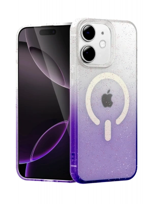 Newface Apple iPhone 11 Pummel Shiny Magsafe Kapak - Mor