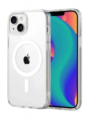 Newface Apple iPhone 14 Combo Sert Şeffaf Magsafe Kapak - Şeffaf