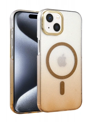 Newface Apple iPhone 14 Glossy Magsafe Kapak - Çöl Titanyum