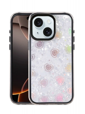 Newface Apple iPhone 14 Lumi Desenli Kapak - Siyah