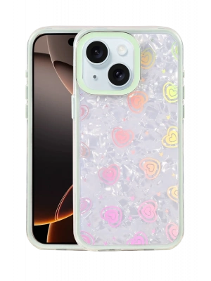 Newface Apple iPhone 14 Lumi Desenli Kapak - Yeşil