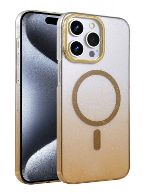 Newface Apple iPhone 14 Pro Max Glossy Magsafe Kapak - Çöl Titanyum