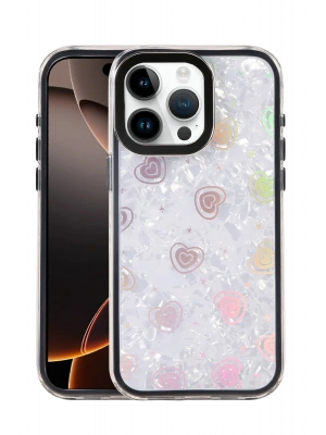 Newface Apple iPhone 14 Pro Max Lumi Desenli Kapak - Siyah