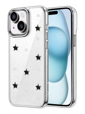 Newface Apple iPhone 15 Fiyonk Desenli Kapak - Desen 7