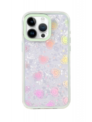 Newface Apple iPhone 15 Lumi Desenli Kapak - Yeşil