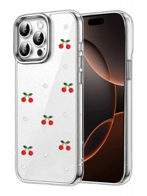 Newface Apple iPhone 15 Pro Fiyonk Desenli Kapak - Desen 9