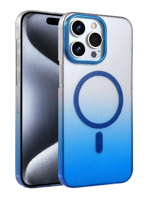 Newface Apple iPhone 15 Pro Max Glossy Magsafe Kapak - Mavi