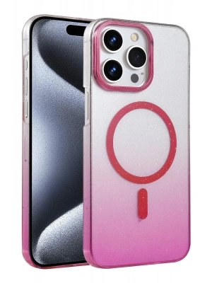 Newface Apple iPhone 15 Pro Max Glossy Magsafe Kapak - Pembe