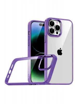 Newface Apple iPhone 15 Pro Max Razer Lensli Silikon - Mor