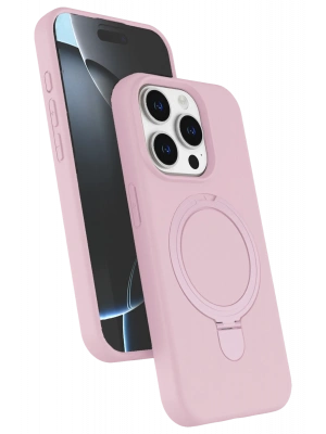 Newface Apple iPhone 15 Pro Max Regal Magsafe Standlı Kapak - Açık Pembe