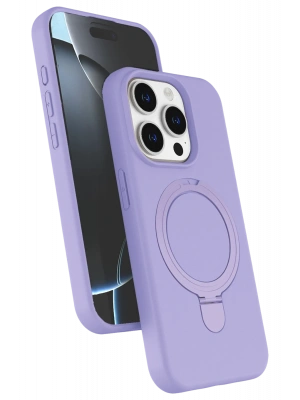 Newface Apple iPhone 15 Pro Max Regal Magsafe Standlı Kapak - Lila