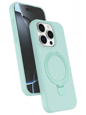 Newface Apple iPhone 15 Pro Max Regal Magsafe Standlı Kapak - Su Yeşili