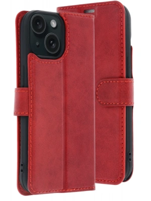 Newface Apple iPhone 15 Trend S Plus Kapaklı Kılıf - Kırmızı