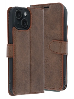 Newface Apple iPhone 15 Trend S Plus Kapaklı Kılıf - Taba