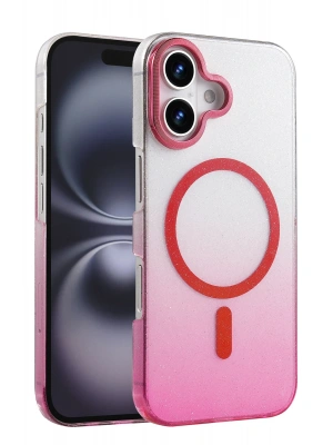 Newface Apple iPhone 16 Glossy Magsafe Kapak - Pembe