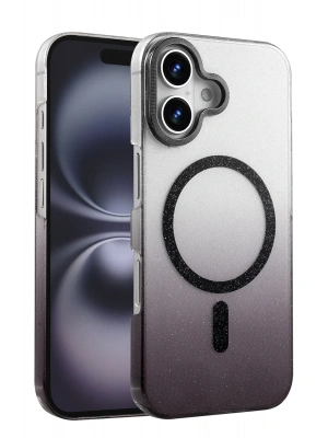 Newface Apple iPhone 16 Glossy Magsafe Kapak - Siyah